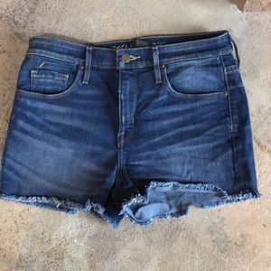 High waist denim short